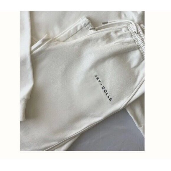 Women's White Track Pants - Picture 4 of 10